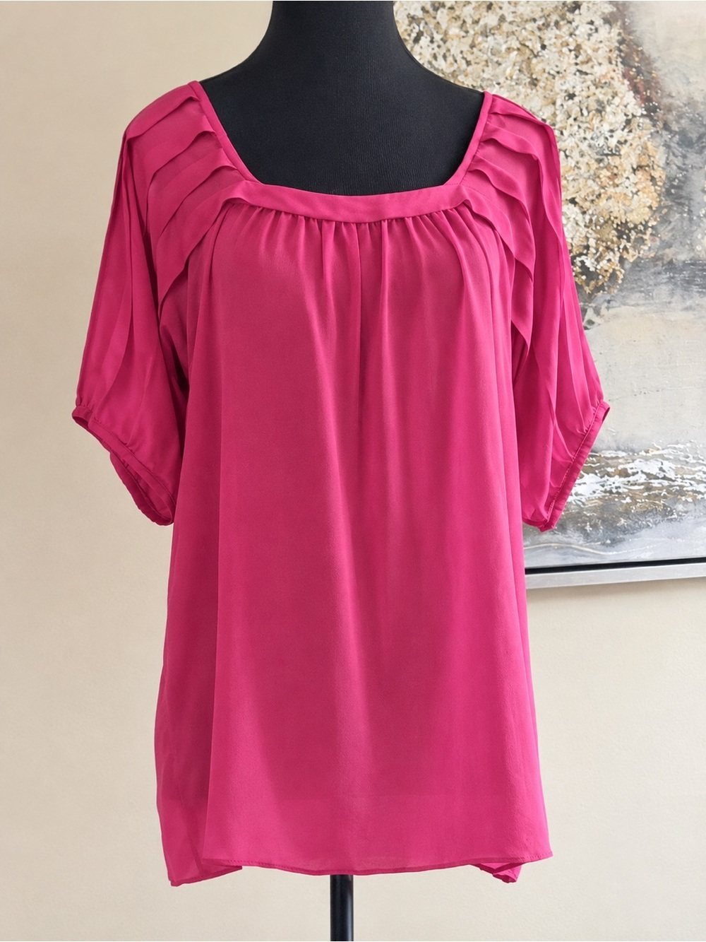 Elegant Silk Pink Women's Blouse from Banana Republic